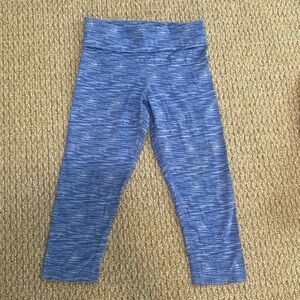 AERIE Cropped Stretch Legging Space-dye Blue Size Small  EUC